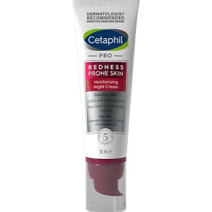 Cetaphil PRO Redness Prone Skin Moisturising Night Cream, 24 Hour Moisturisation