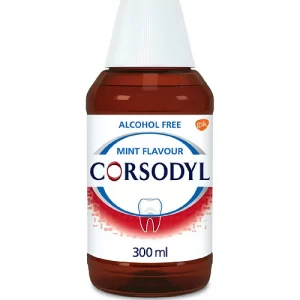 Corsodyl Medicated, Antibacterial Mouthwash, Alcohol Free, 300ml