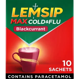 Lemsip Max Cold and Flu relief - Blackcurrant flavour - 10 sachets