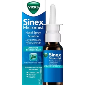 Vicks Sinex Micromist Decongestant Nasal Spray For Blocked Nose 15ml